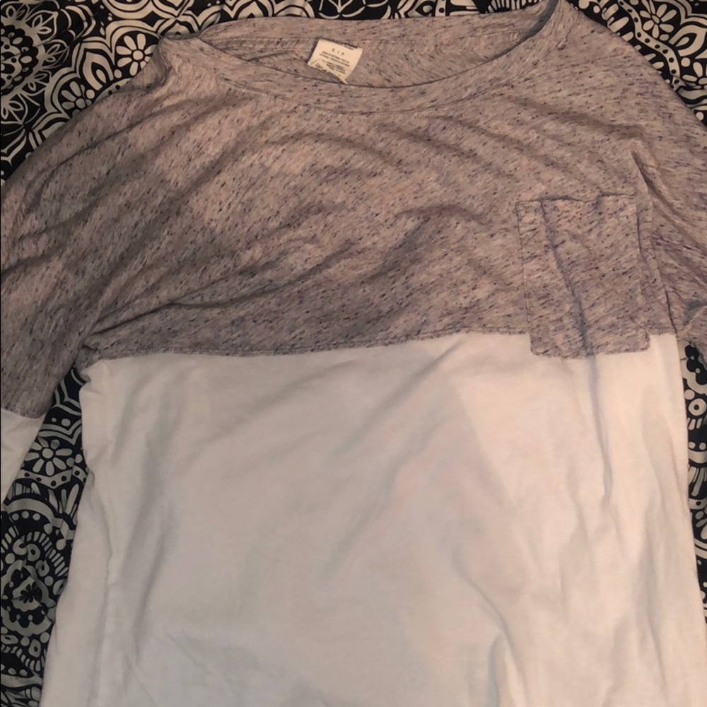 PINK long sleeve “color block” ADULT SMALL